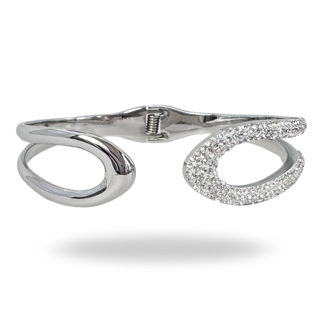 Bracelet jonc de luxe BROWALLIA argenté