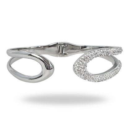 Bracelet jonc de luxe BROWALLIA argenté